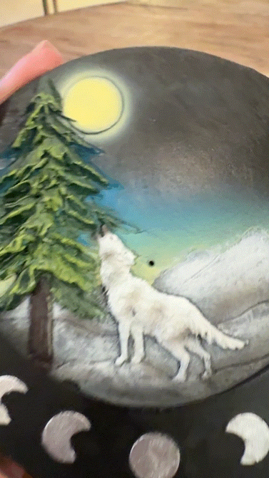 Wolf and Moons Incense Burner