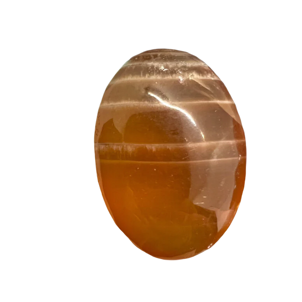 Honey Calcite Palm Stone