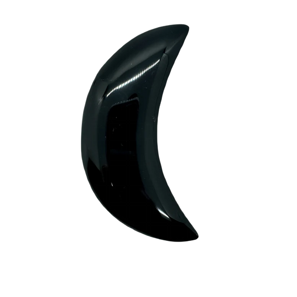 Black Obsidian Crescent Moon