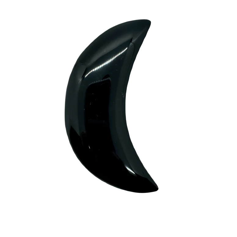 Black Obsidian Crescent Moon