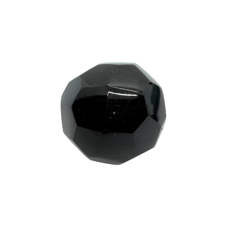 Sheen Obsidian Faceted Sphere