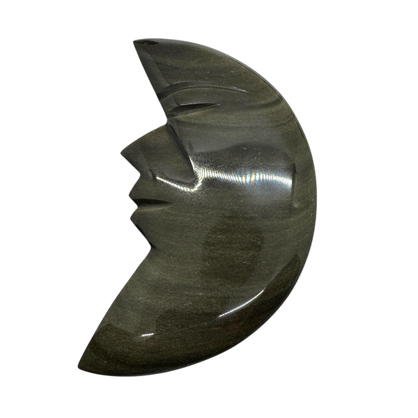 Crescent Moon Face [Sheen Obsidian]