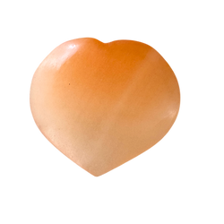 Peach Selenite Hearts