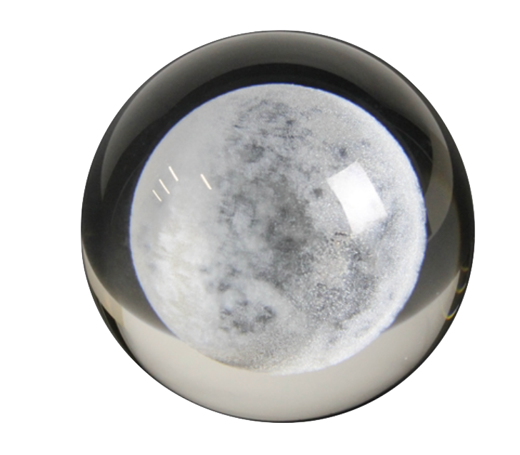 Moon Floating Glass Hologram