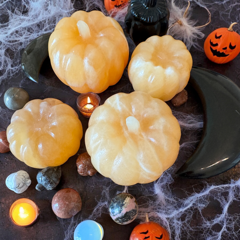 Crystal Pumpkins (orange calcite)