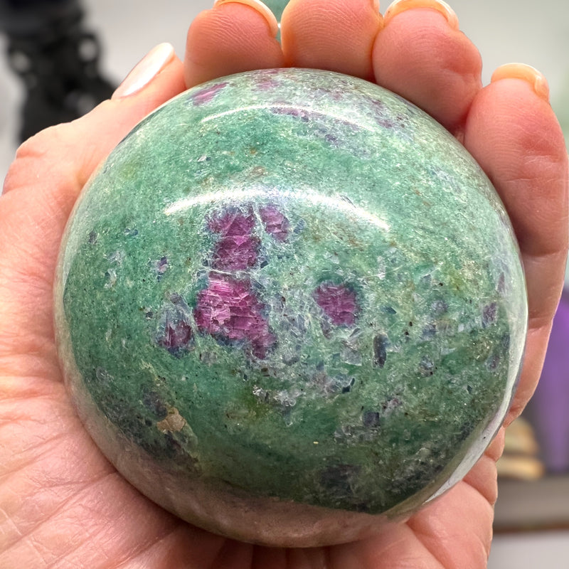 Ruby Fuchsite Mysitc Spheres