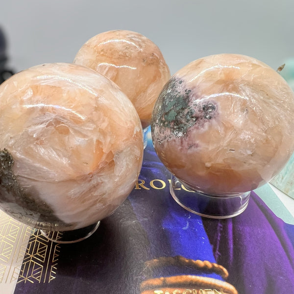Stilbite Heulandite Cosmic Sphere – The Blessed Crystal Co.