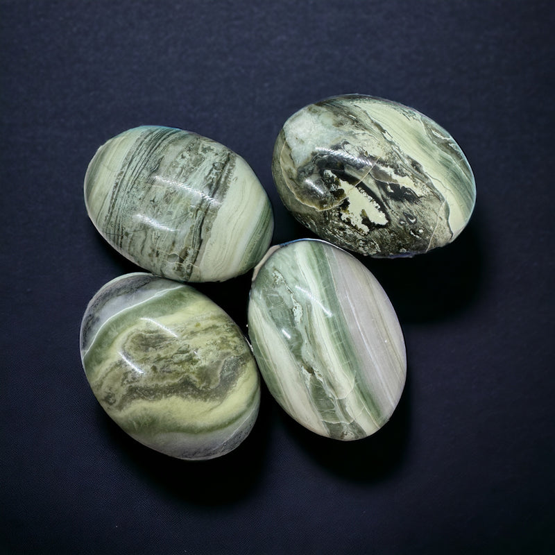 Serpentine Palm Stones