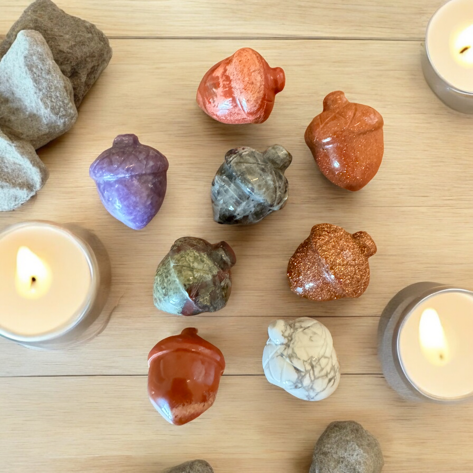 Crystal Acorns for Patience, Strength, & Prosperity – The Blessed