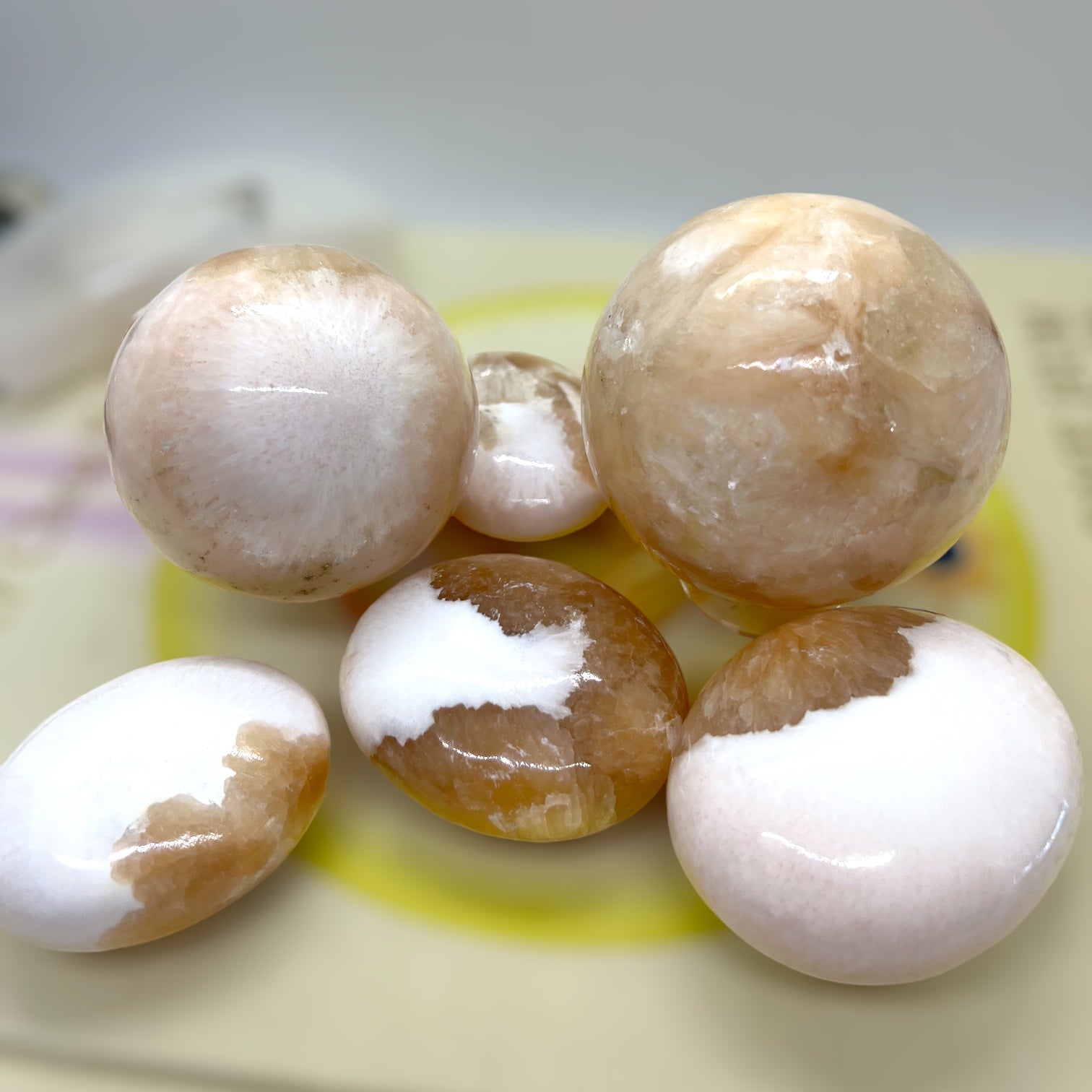 Stilbite- Scolesite Spheres and Palm Stones – The Blessed Crystal Co.