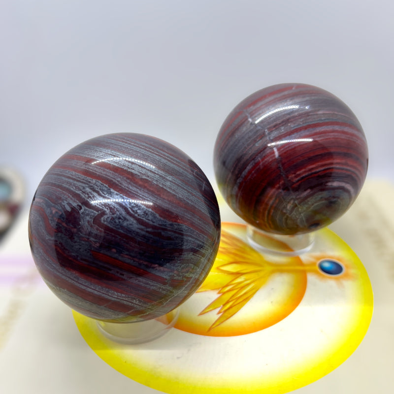 Hematite and Red Jasper Sphere