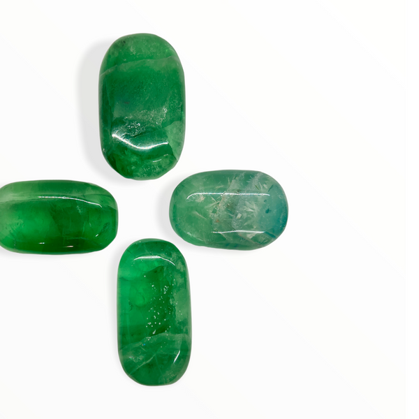 Green Fluorite Palm Stones