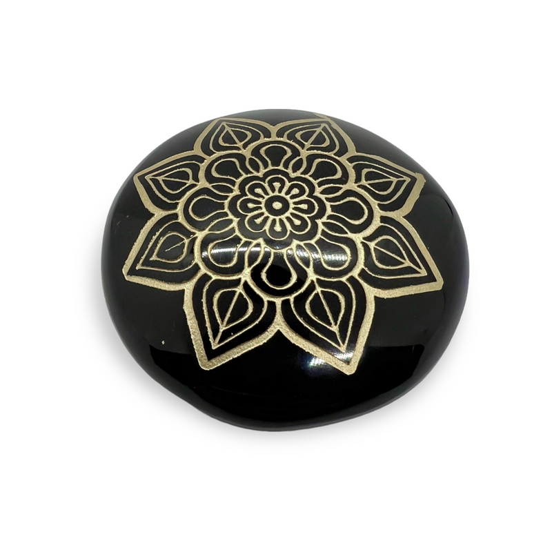 Mandala Black Obsidian