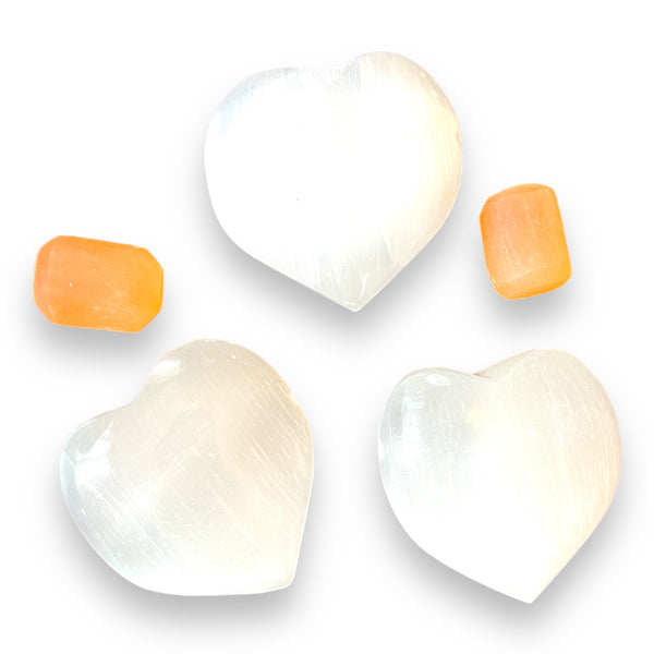 Selenite Hearts