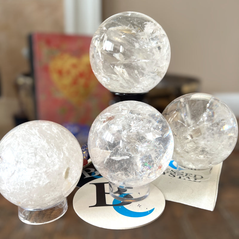 Quartz Crystal Spheres from Brazil